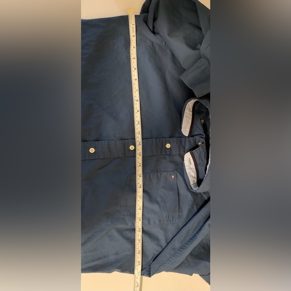 Tommy Hilfiger - Collard Button Down Dress Shirt Navy - Large - Picture 7 of 12
